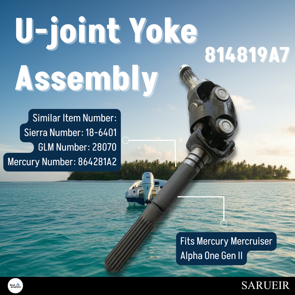 814819A7 864281A2 U-Joint Yoke Assembly for Mercruiser Alpha One Gen II 1998 & Up