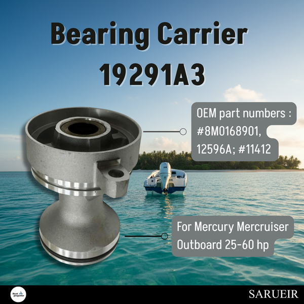 Lower unit gearcase repair part for Mercury 40HP bearing carrier 19291A3 replacement