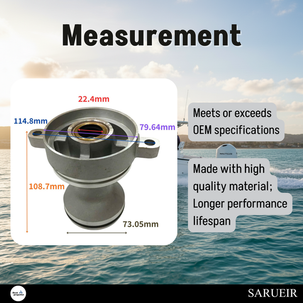 Mercury Mercruiser 25-60 HP bearing carrier 19291A3 measurement for Bigfoot and 4-stroke outboards