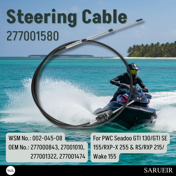 Steering Cable 277001580 for PWC SEADOO GTI 130/GTI SE 155/RXP/RXP 215/Wake 155