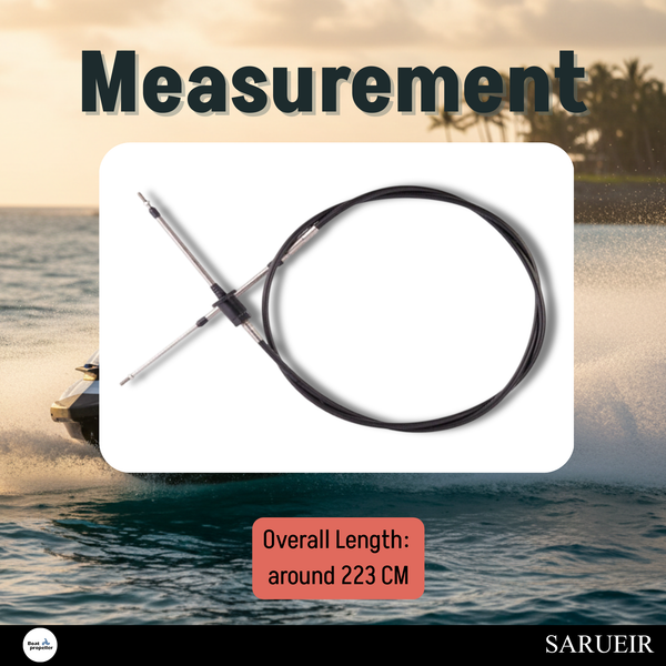 223cm heavy-duty steering cable 277000526 with reinforced protective casing for precise nozzle pivot