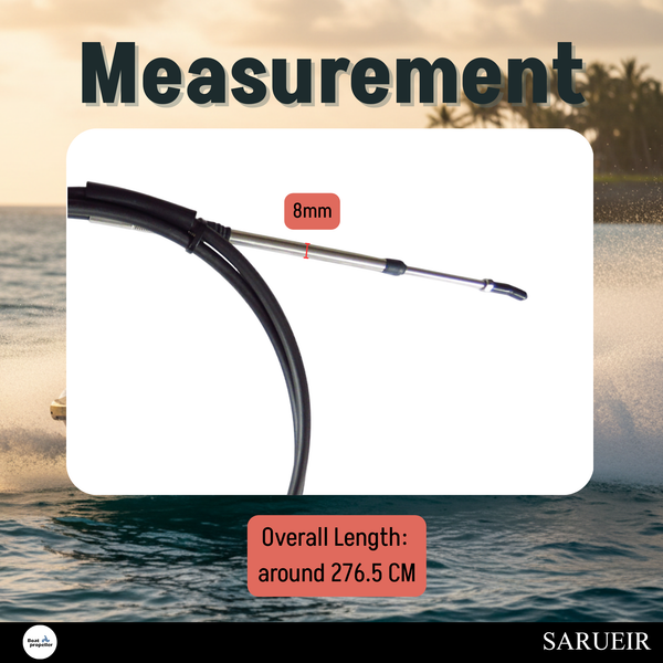 271000628 (275.5CM) Cable de marcha atrás/cambio para PWC Sea-Doo Speedster Challenger Sportster